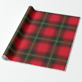 Papier Cadeau Classic Red and Green Christmas Tartan Plaid (Déroulé)