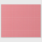 Papier Cadeau Classic Red Gingham Wrapping Paper (Plat)