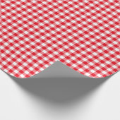 Papier Cadeau Classic Red Gingham Wrapping Paper (Coin)