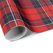 Papier Cadeau Classic Red Scottish Tartan Seamless Pattern (Coin rond)