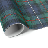 Papier Cadeau Classic Robertson Green Plaid Tartan (Coin rond)