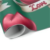 Papier Cadeau "Classic Romance" Emerald Gift Wrap (Coin rond)