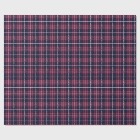 Papier Cadeau Classic Rouge Tartan Plaid - Intemporel et élégant (Plat)