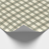 Papier Cadeau Classic Sage Tartan Wrapping Paper (Coin)