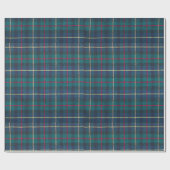 Papier Cadeau Classic Scottish Hunter Green & Navy Clan Tartan (Plat)