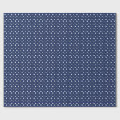 Papier Cadeau Classic Stars White - Navy Blue (Plat)