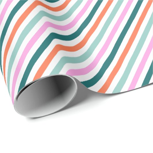 Papier Cadeau Classic Stripes Noël (Coin rond)
