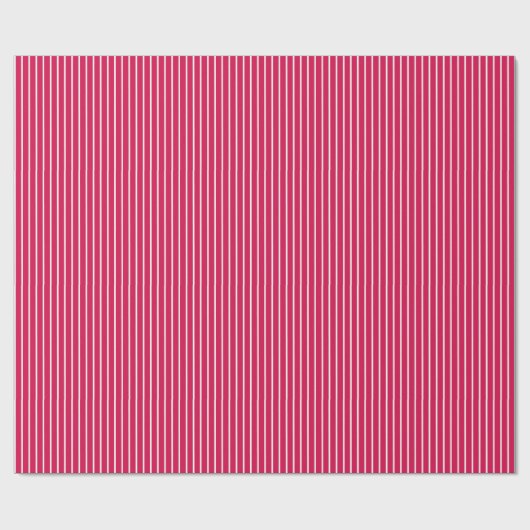 Papier Cadeau Classic Stripes White - Raspberry (Plat)
