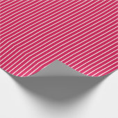 Papier Cadeau Classic Stripes White - Raspberry (Coin)