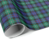 Papier Cadeau Classic tartan in blue (Coin rond)