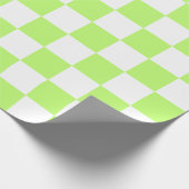 Papier Cadeau Classic visual lime checkerboard  (Coin)
