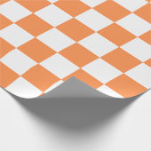 Papier Cadeau Classic visual orange checkerboard  (Coin)