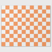 Papier Cadeau Classic visual orange checkerboard  (Plat)
