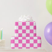 Papier Cadeau Classic visual pink checkerboard