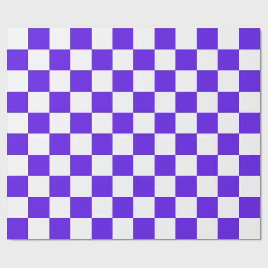 Papier Cadeau Classic visual violet checkerboard  (Plat)