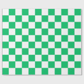 Papier Cadeau Classique à carreaux verts (Plat)
