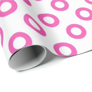 Papier Cadeau Classique, cool, cercles de points blancs et roses