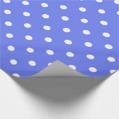 Papier Cadeau Classique, cool, pois blanc et bleu (Coin)