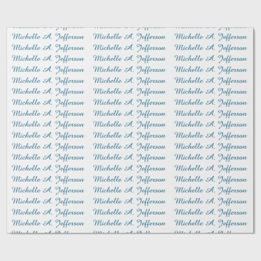 Papier Cadeau Classique Créatif tendance Bleu Océan Blanc (Plat)