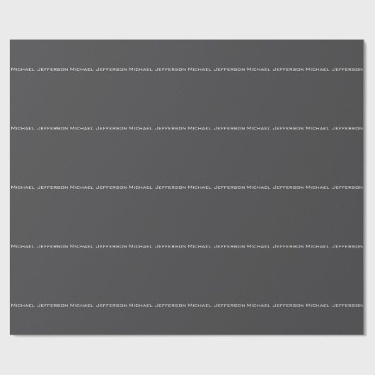 Papier Cadeau Classique Créatif Tendance Gris Foncé & Blanc (Plat)