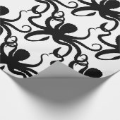 Papier Cadeau Classique de Thunder_Cove de silhouette de poulpe (Coin)