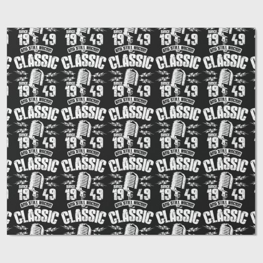 Papier Cadeau Classique depuis 1949 et toujours Rockin (Plat)