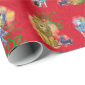 Papier cadeau classique du Magicien d'Oz pour Noël (Coin rond)