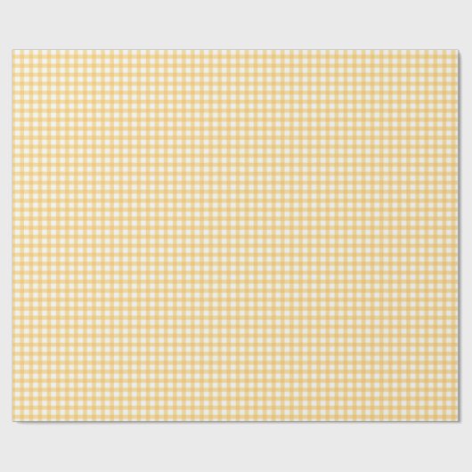 Papier Cadeau Classique Elegant Jaune En vichy Motif (Plat)