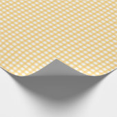 Papier Cadeau Classique Elegant Jaune En vichy Motif (Coin)