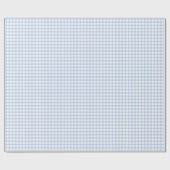 Papier Cadeau Classique Elégant Pastel Bleu En vichy (Plat)