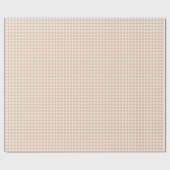 Papier Cadeau Classique Gingham Début d'Automne | Abricot Chaud (Plat)