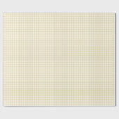 Papier Cadeau Classique Gingham Début d'Automne | Blé Doré (Plat)