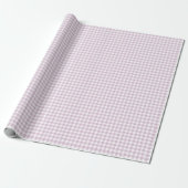 Papier Cadeau Classique Gingham Début d'Automne | Lilas Chaud (Déroulé)