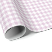 Papier Cadeau Classique Gingham Début d'Automne | Lilas Chaud (Coin rond)