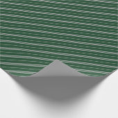 Papier Cadeau Classique Green Grey Stripes Motif (Coin)