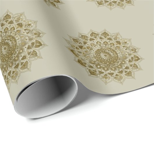 Papier Cadeau Classique Mandala Inde Style 4 (Coin rond)