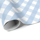 Papier Cadeau Classique Pastel Blue En vichy Plaid Motif (Coin rond)