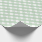 Papier Cadeau Classique Pastel Green En vichy Plaid Motif (Coin)