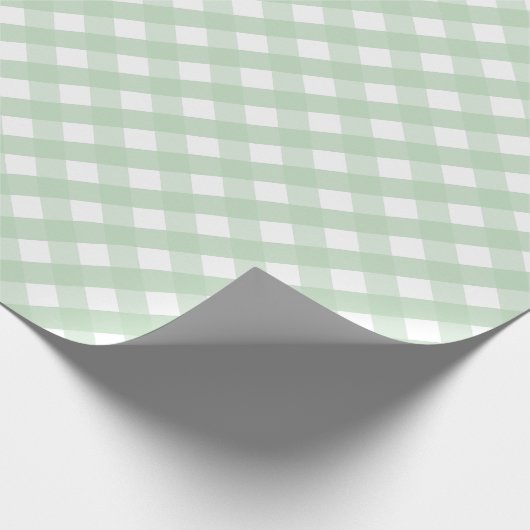 Papier Cadeau Classique Pastel Green En vichy Plaid Motif (Coin)