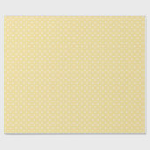 Papier Cadeau Classique pois blanc - jaune canari (Plat)