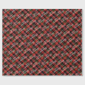 Papier Cadeau Classique Rouge Noir Jaune Blanc Plaid (Plat)