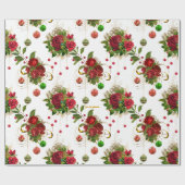 Papier Cadeau Classique Rouge Rose Chic Boutique Personnalisé No (Plat)