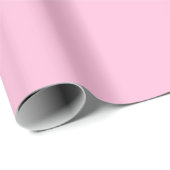 Papier Cadeau Classique solide rose doux (Coin rond)