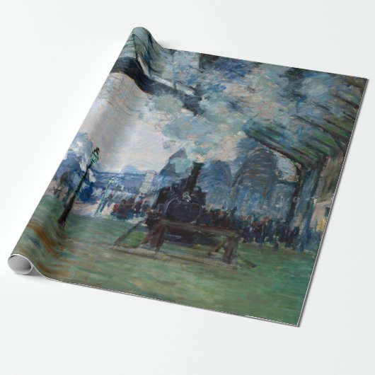 Papier Cadeau Claude Monet Arrivée du train de Normandie (Déroulé)