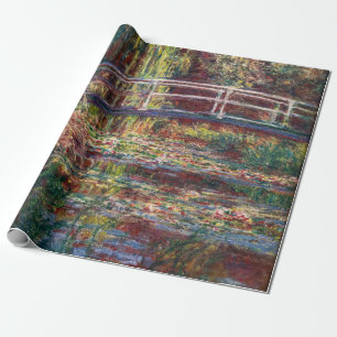 Papier Cadeau Claude Monet - Bassin aux nymphéas, harmonie rose