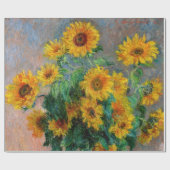 Papier Cadeau Claude Monet - Bouquet de tournesols (Plat)