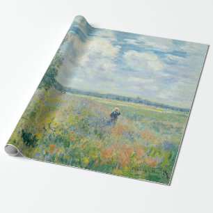 Papier Cadeau Claude Monet - Champs de coquelicots près d'Argent