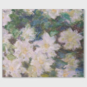 Papier Cadeau Claude Monet - Clématites blanches (Plat)