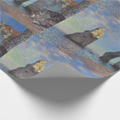 Papier Cadeau Claude Monet Cliffs at Etretat Impressionist Paint (Coin)