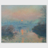 Papier Cadeau Claude Monet - Coucher de soleil sur la Seine à La (Plat)